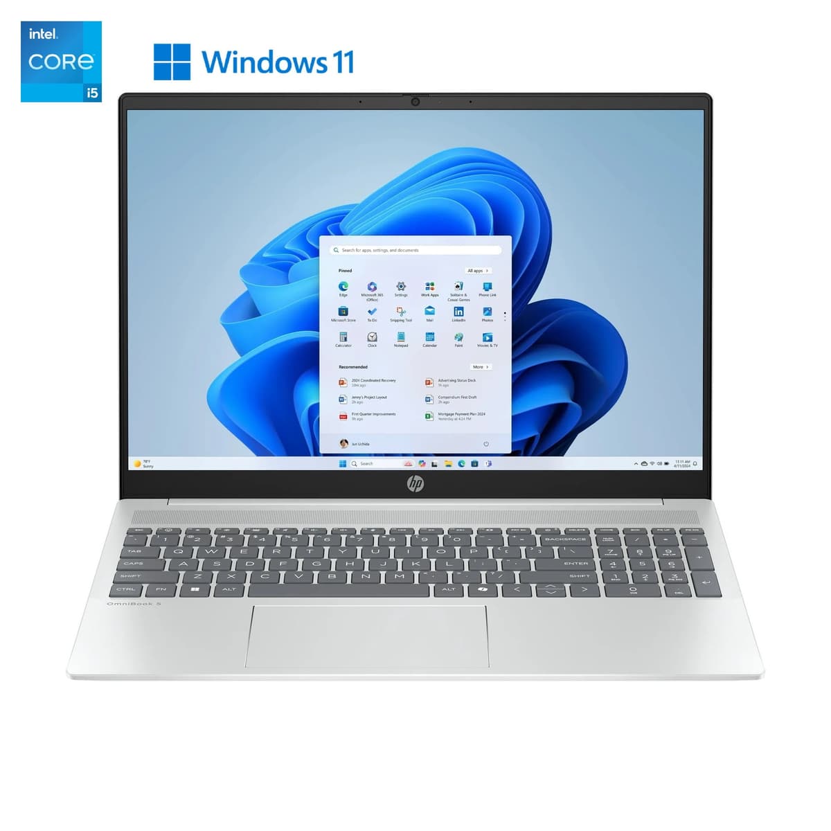 HP HP Omnibook 5 16‑ba1009ca Ordinateur Portable 16" WUXGA IPS, Intel Core i5‑1334U, 16 Go de RAM, 512 Go SSD